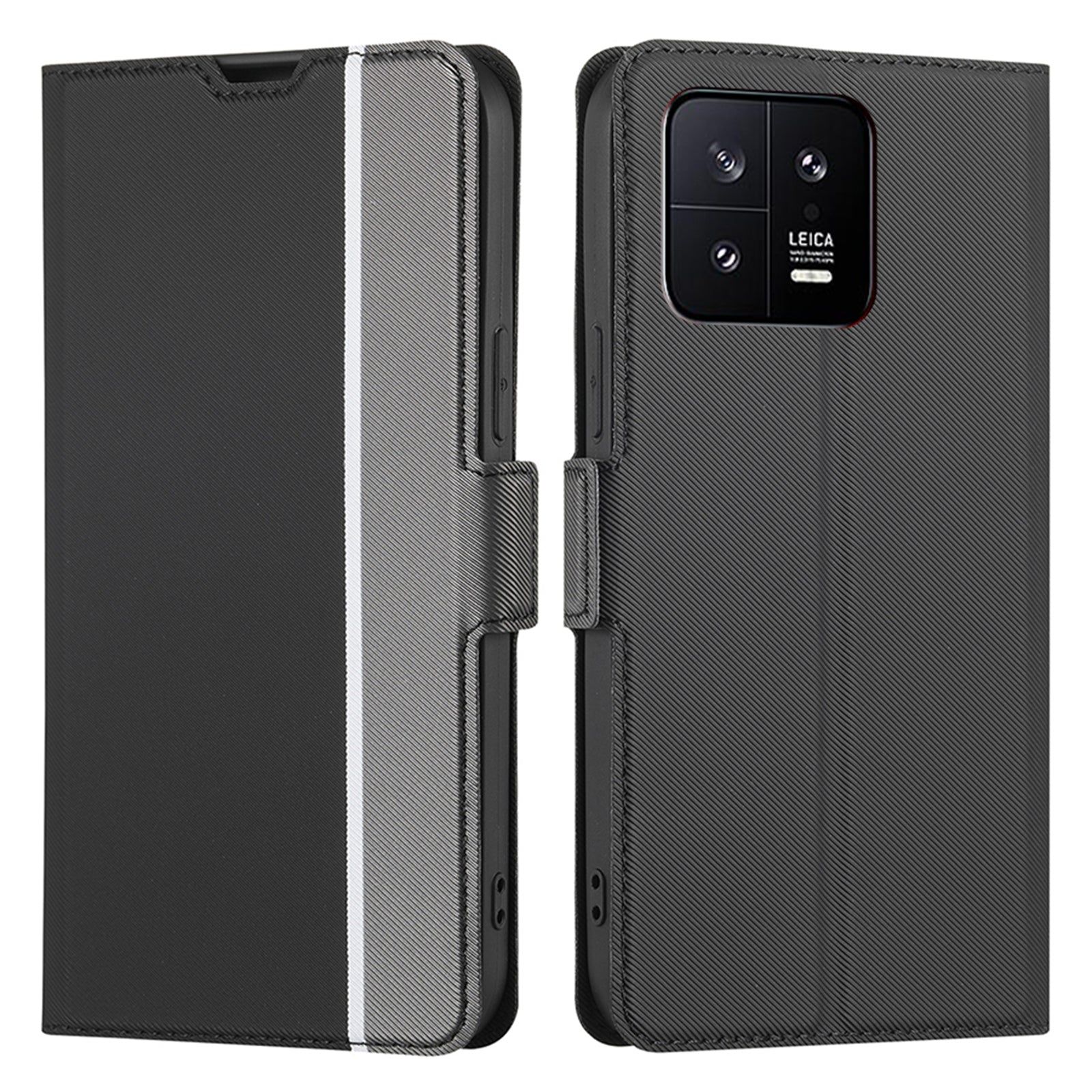 For Xiaomi 13 5G Cell Phone Case PU Leather Dual Magnetic Clasp Twill Texture Stand Card Slot Phone Cover For Xiaomi 13 5G Cell Phone Case PU Leather Dual Magnetic Clasp Twill Texture Stand Card Slot Phone Cover